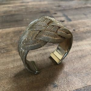 Woven Gold Cuff Bracelet